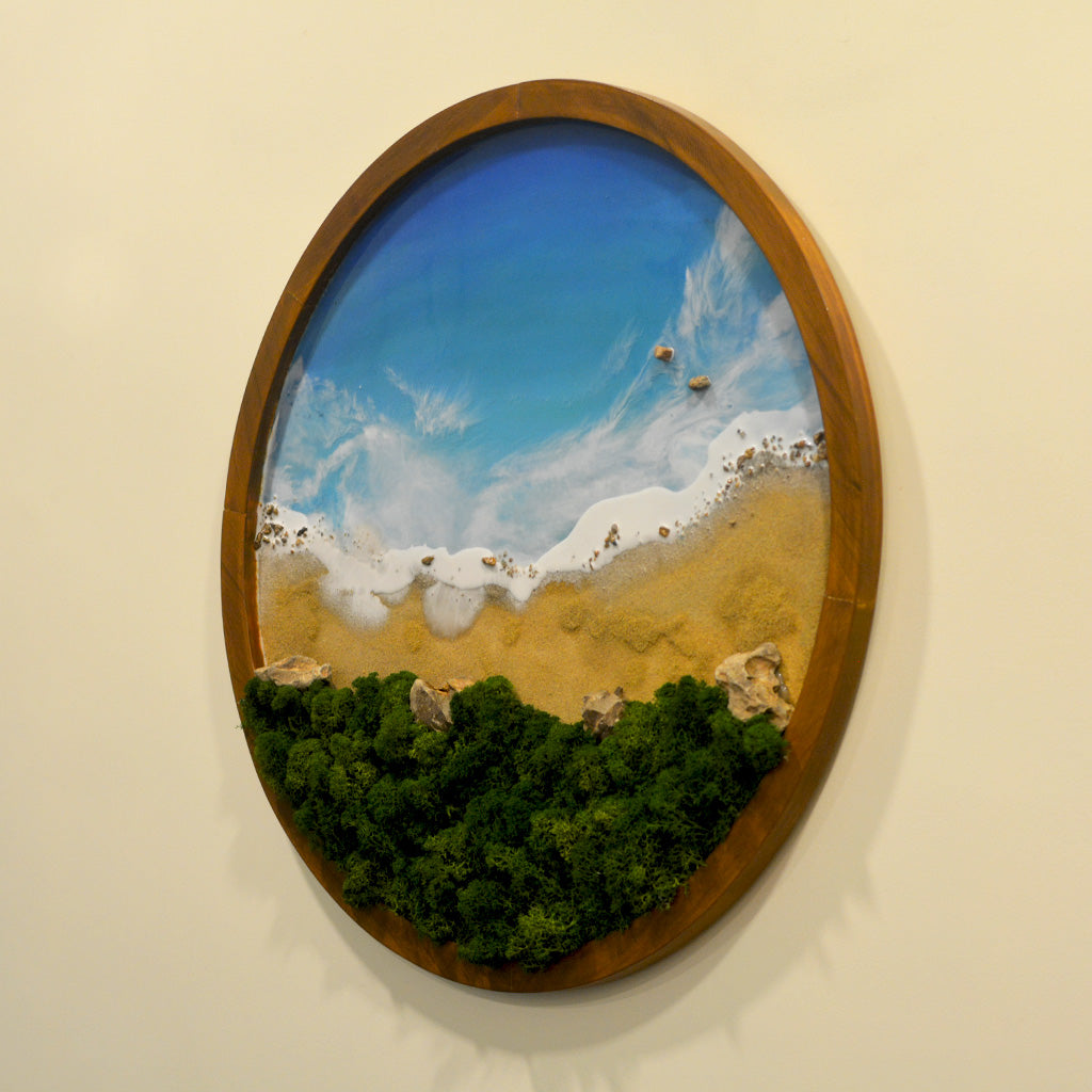 Light wood coastal wall accent