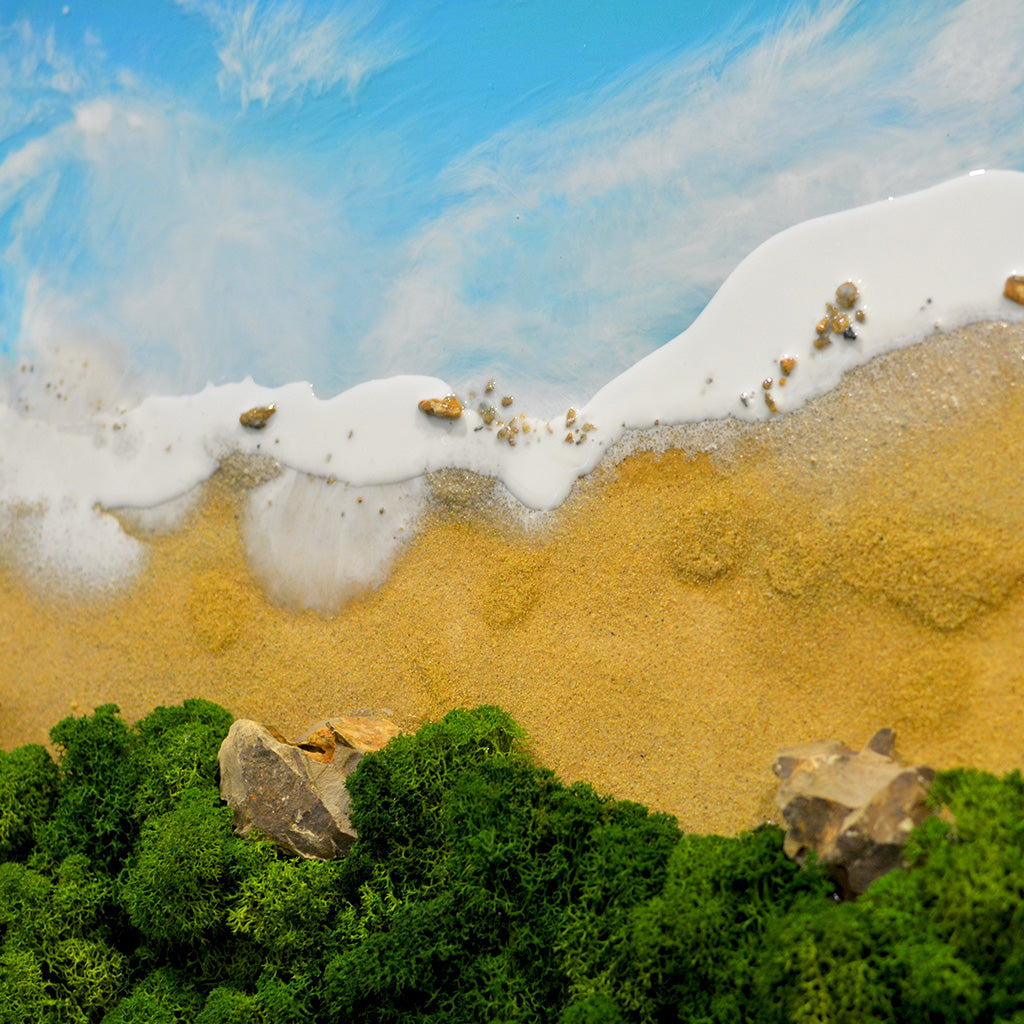 Handcrafted preserved moss for serene interiors