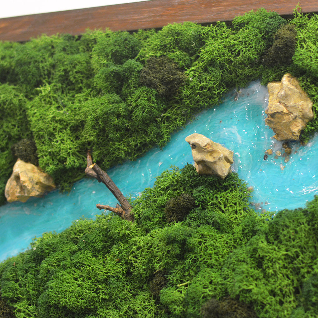 Dark wood natural wall artwork