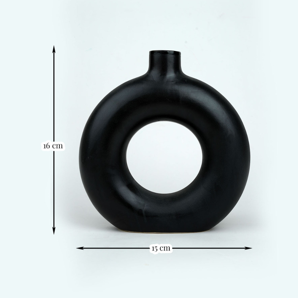 Donuts Vase Black