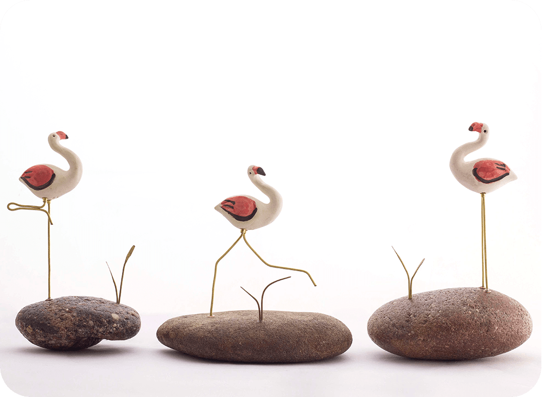 Pebble Decor - Flamingo (Set of 3) - myBageecha