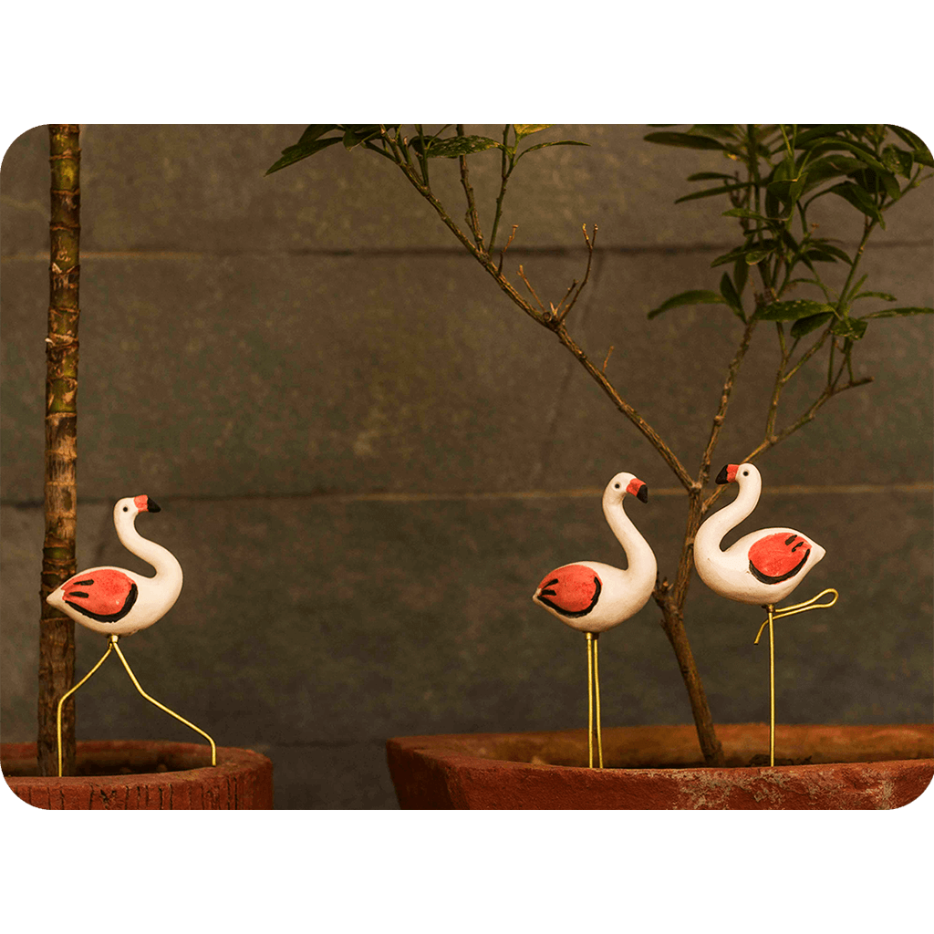 Plant Poker Flamingo (Standing) Garden Stick 1 pc - myBageecha