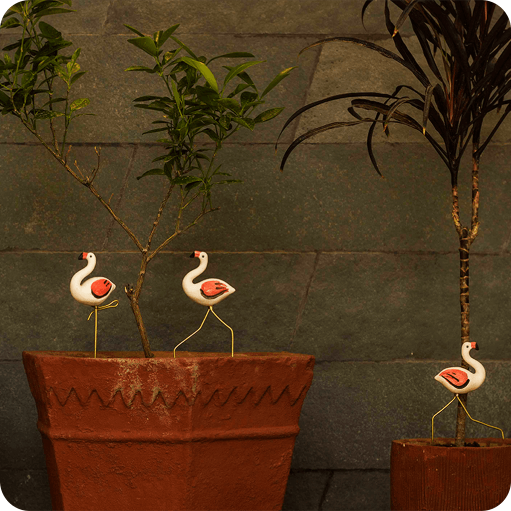 Plant Poker Flamingo (Walking) Garden Stick 1 pc - myBageecha