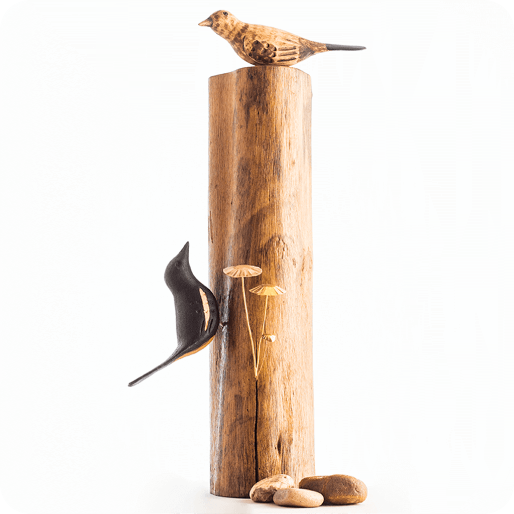 Exotic Indian Robin Wooden Base Table Tops - myBageecha