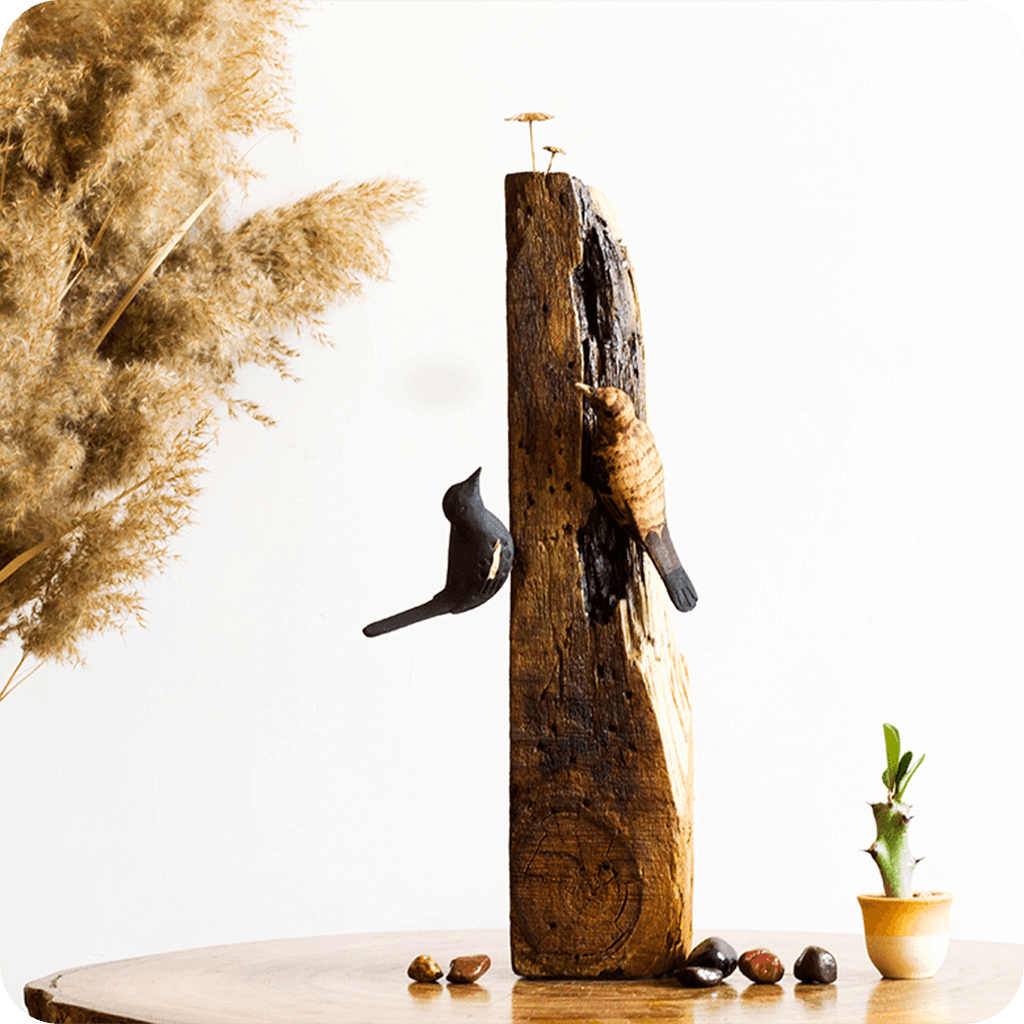 Exotic Indian Robin Wooden Base Table Tops - myBageecha