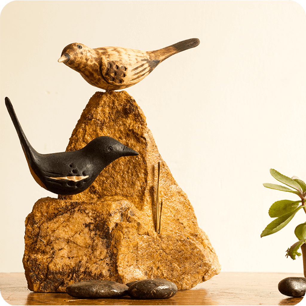 Exotic Indian Robin Stone Base Table Tops - myBageecha