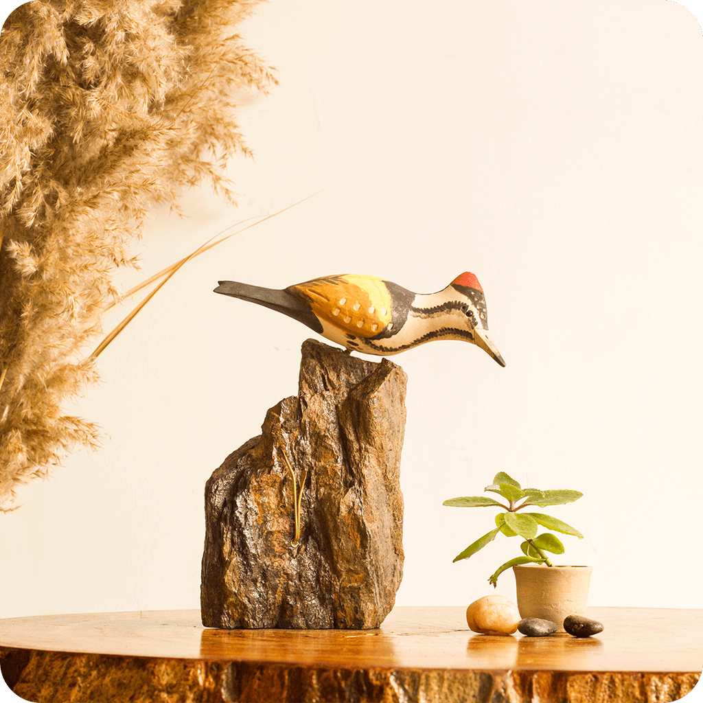 Exotic Woodpecker Stone Base Table Tops - myBageecha