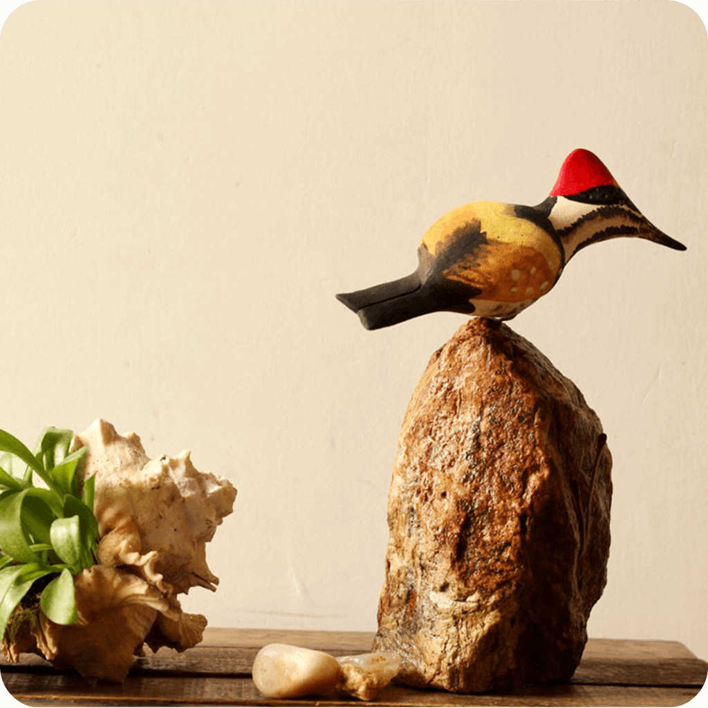 Exotic Woodpecker Stone Base Table Tops - myBageecha