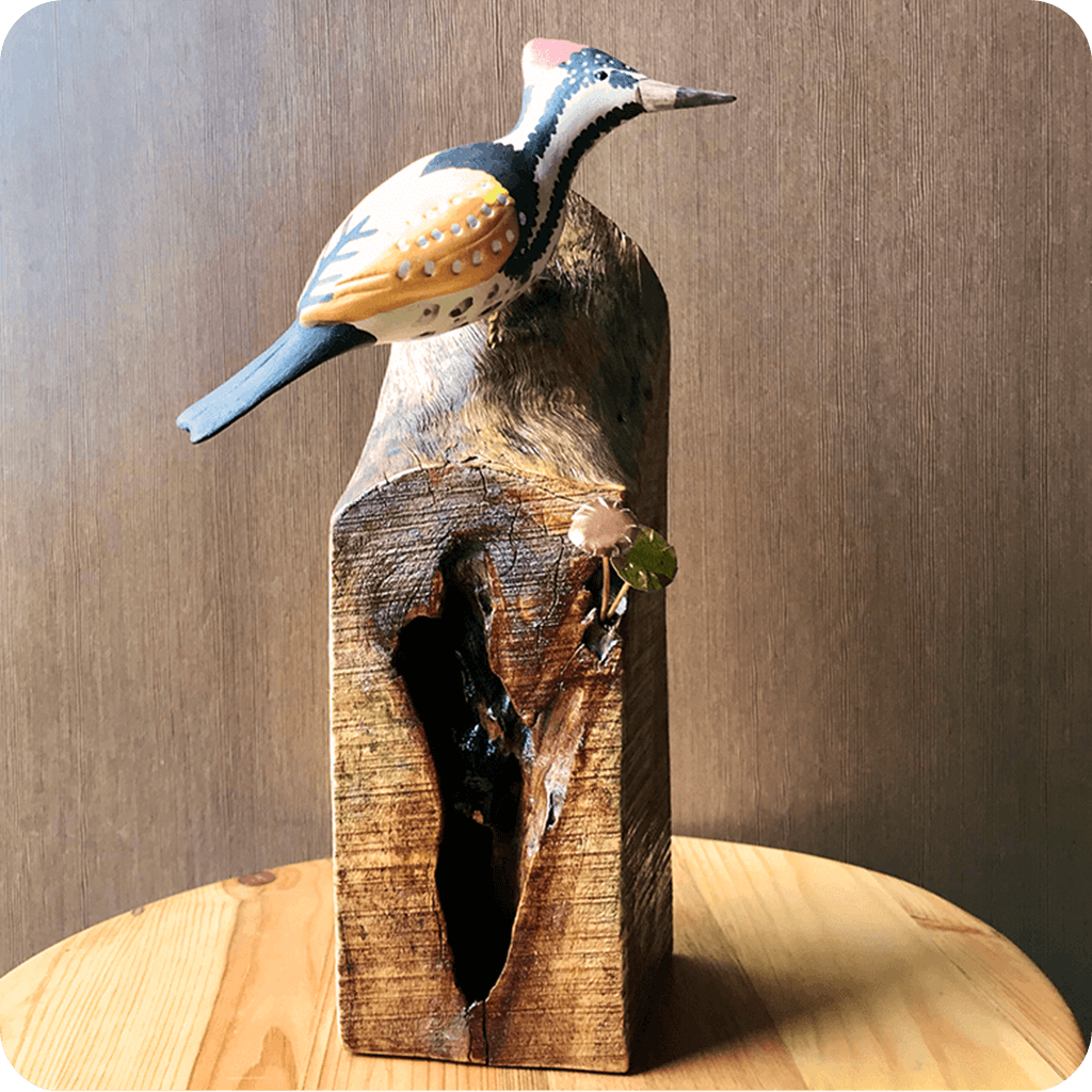 Exotic Woodpecker Wooden Base Table Tops - myBageecha