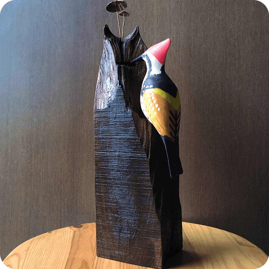 Exotic Woodpecker Wooden Base Table Tops - myBageecha