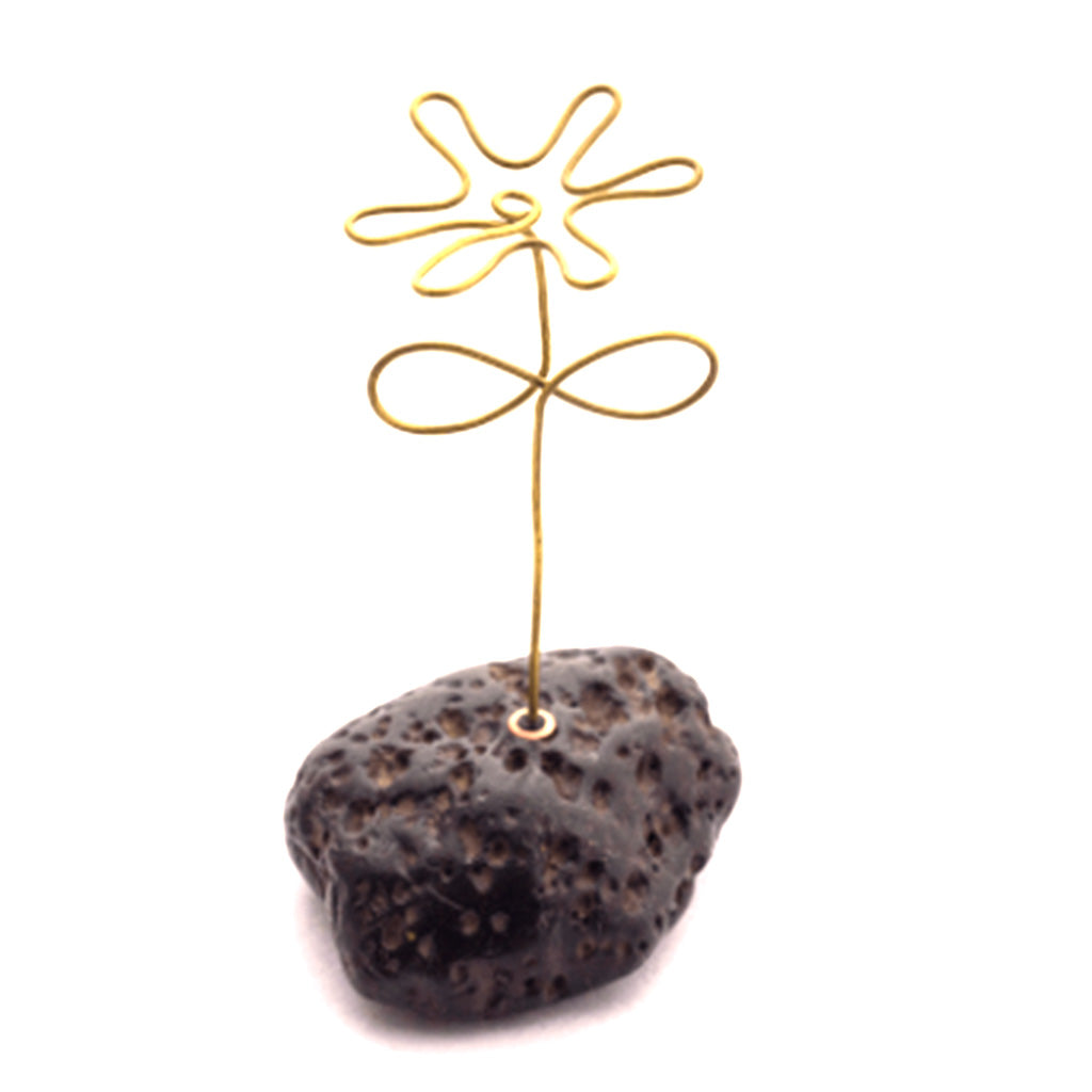 Pebble Paper Weight - Brass Bends