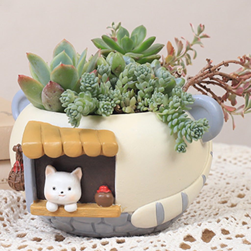 Little Kitten's Shop Resin Succulent Pot-myBageecha
