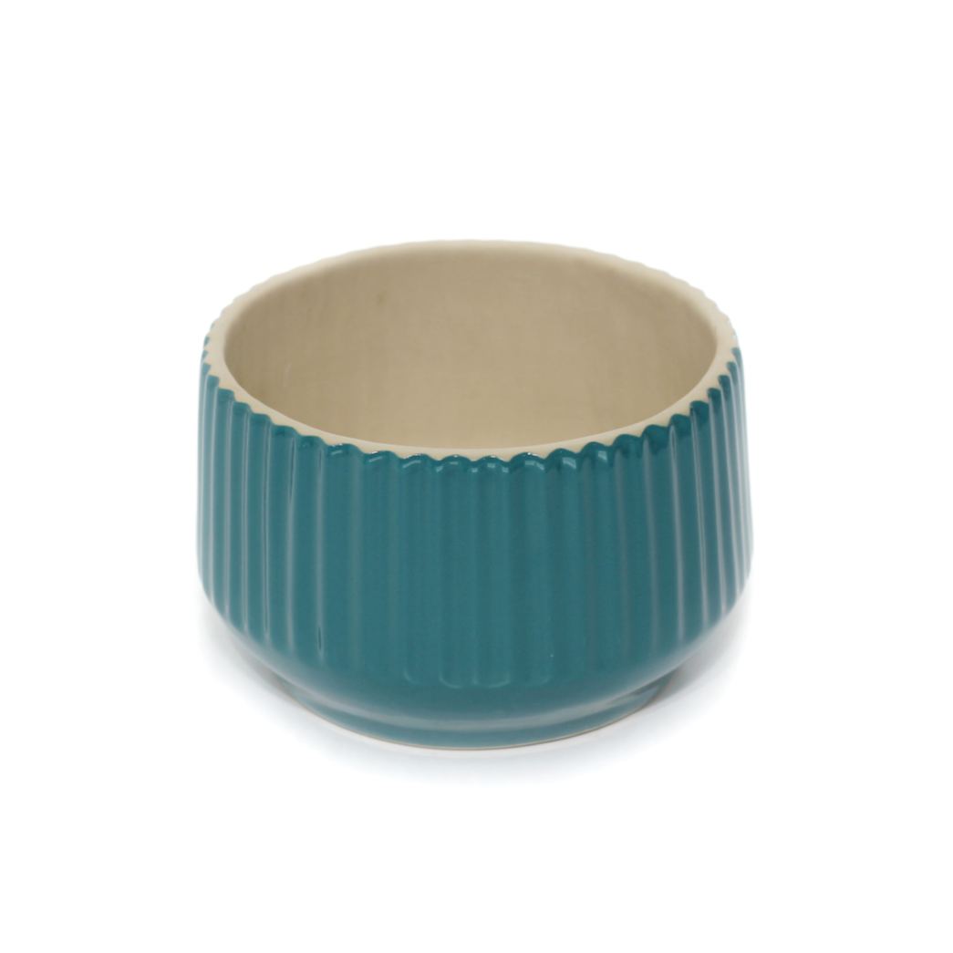 Meira Ceramic Planter – Midnight Teal – myBageecha