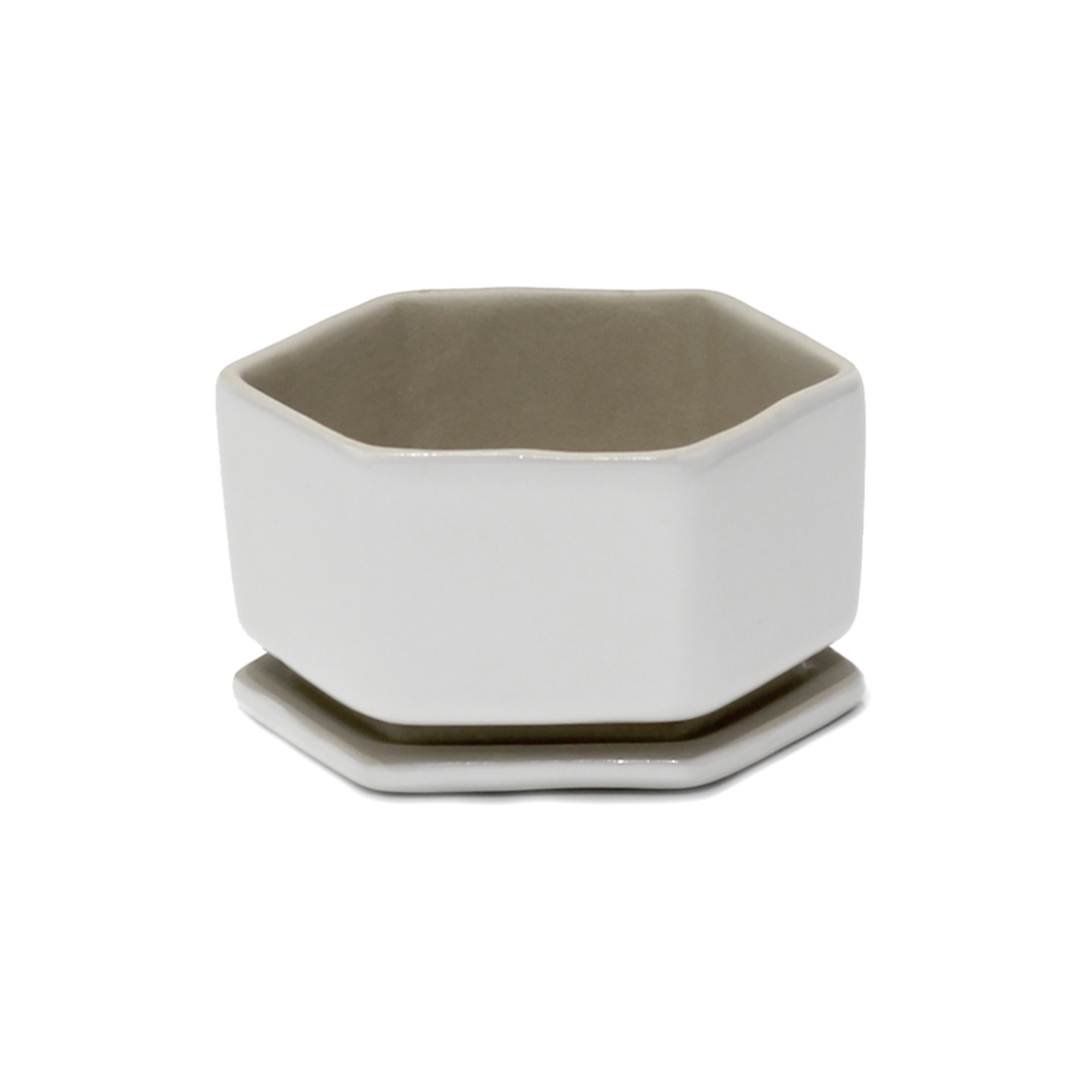 Meline Ceramic Planter – Snow White – myBageecha