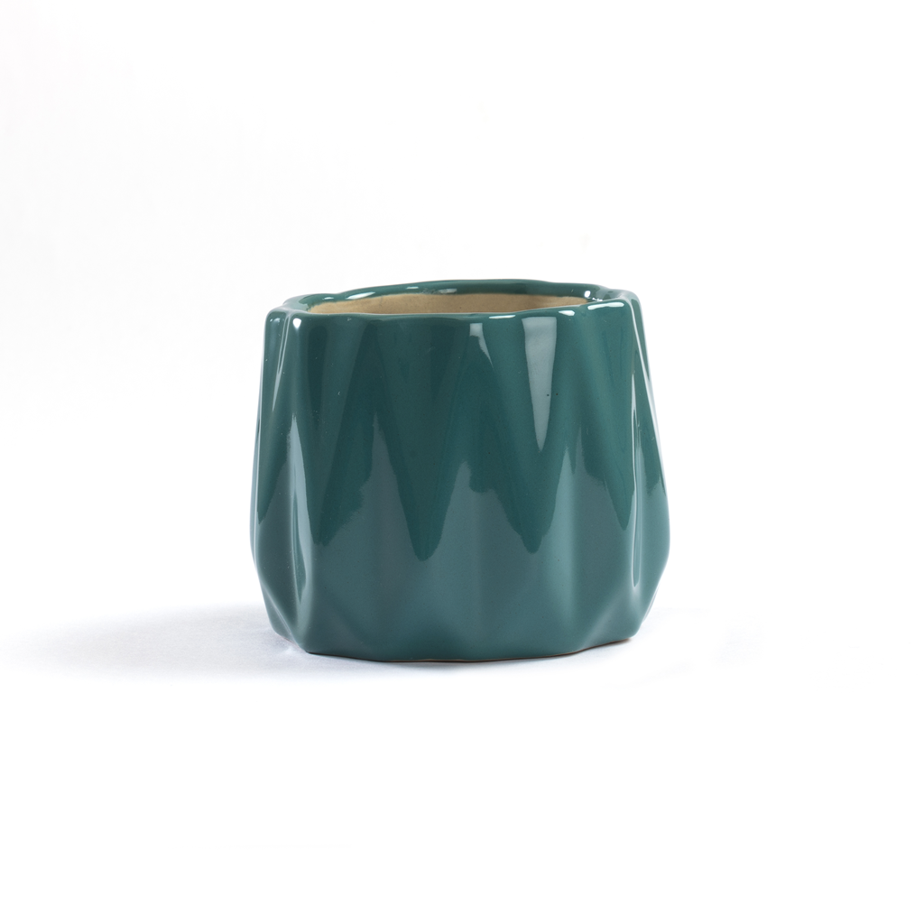 Maeve Ceramic Planter – Midnight Teal – myBageecha