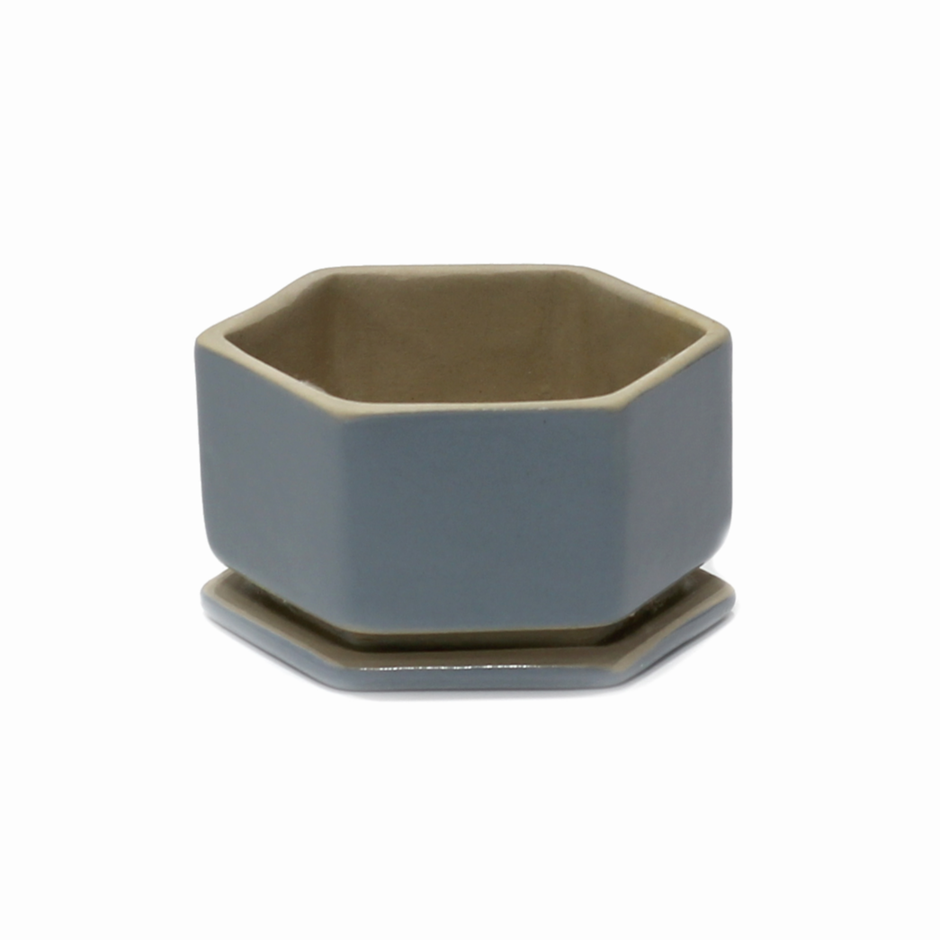 Meline Ceramic Planter – Mysterious Grey – myBageecha