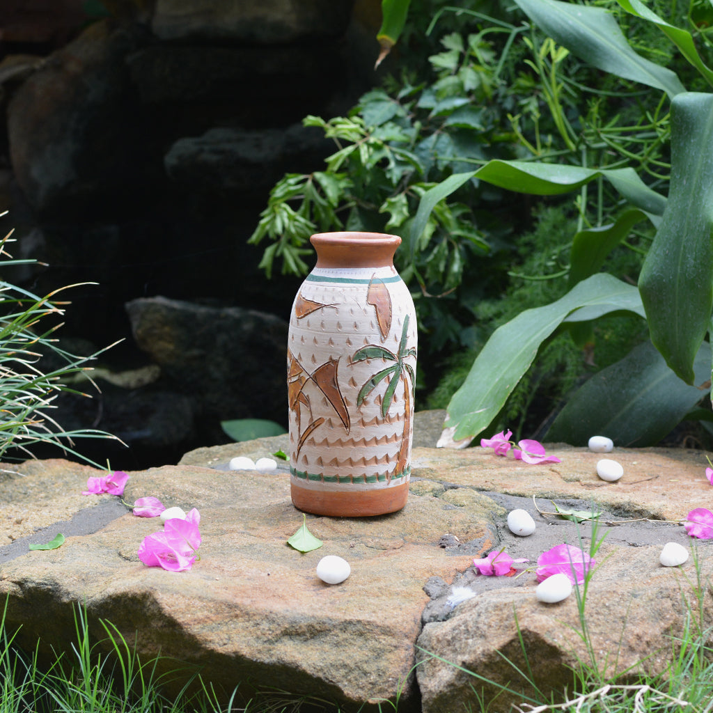Side view of Dweller Man Terracotta Pot