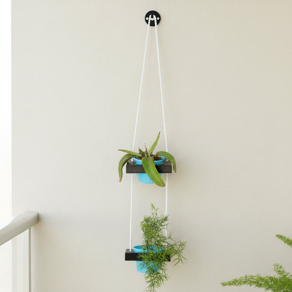 DIY - 2 Tiered Hanging Pots in Balcony- myBageecha