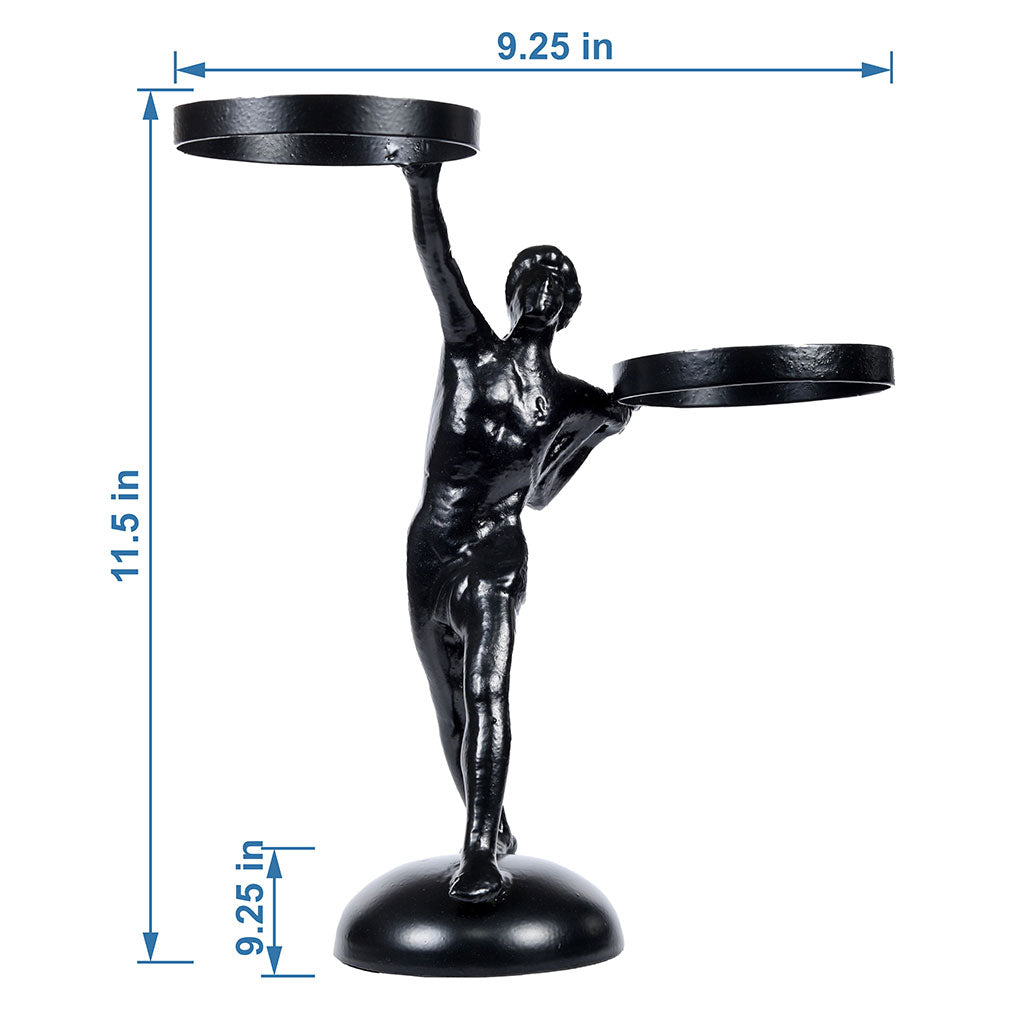 Human Sculpture Holding Pot Stand - myBageecha