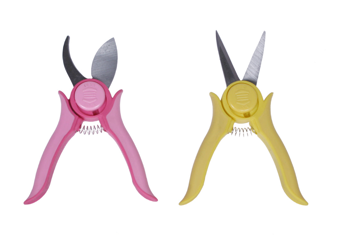 Yellow And Pink Mini Pruning Tool for balcony garden - myBageecha
