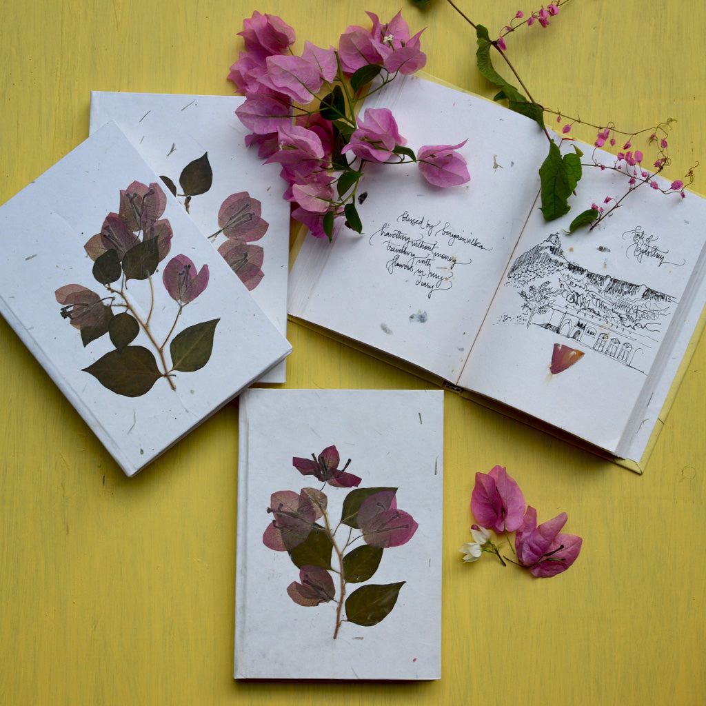 A Bougainvillea Memoir Pressed Flower Diary - myBageecha