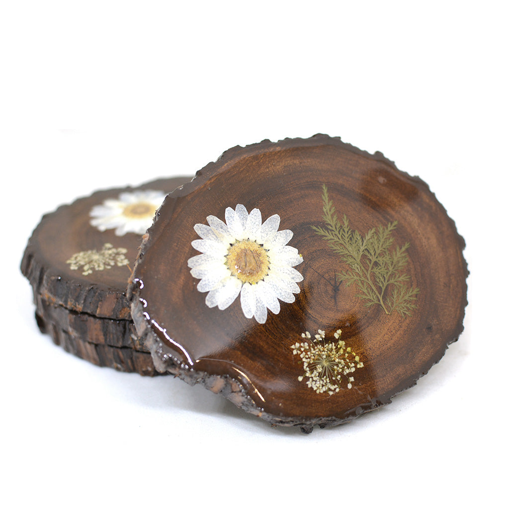 A Timeless Flourish Dried Flower Coaster - myBageecha