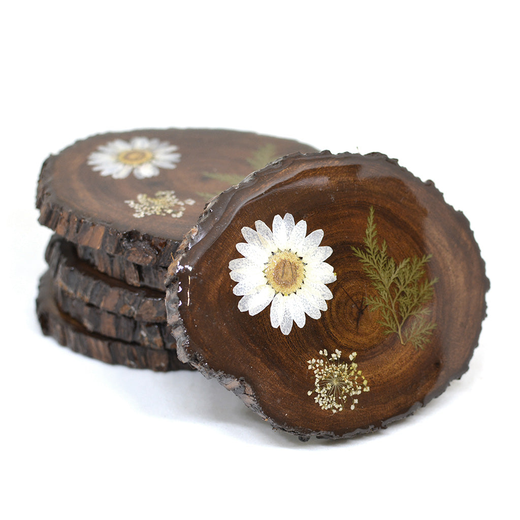 A Timeless Flourish Dried Flower Coaster - myBageecha