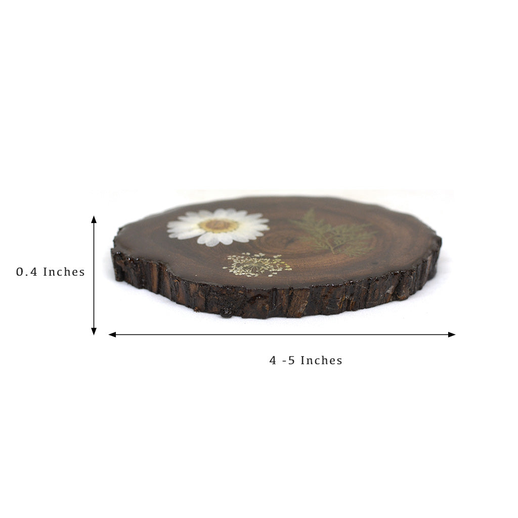 A Timeless Flourish Dried Flower Coaster - myBageecha
