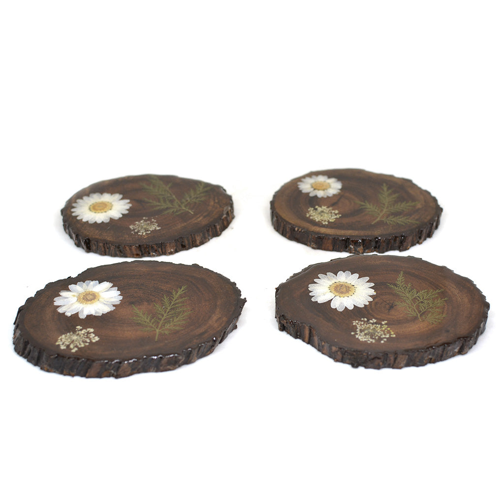 A Timeless Flourish Dried Flower Coaster - myBageecha