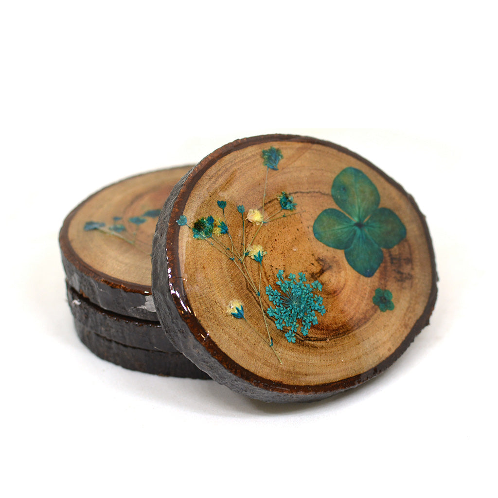 A Celestial Dazzle Dried Flower Coaster - myBageecha