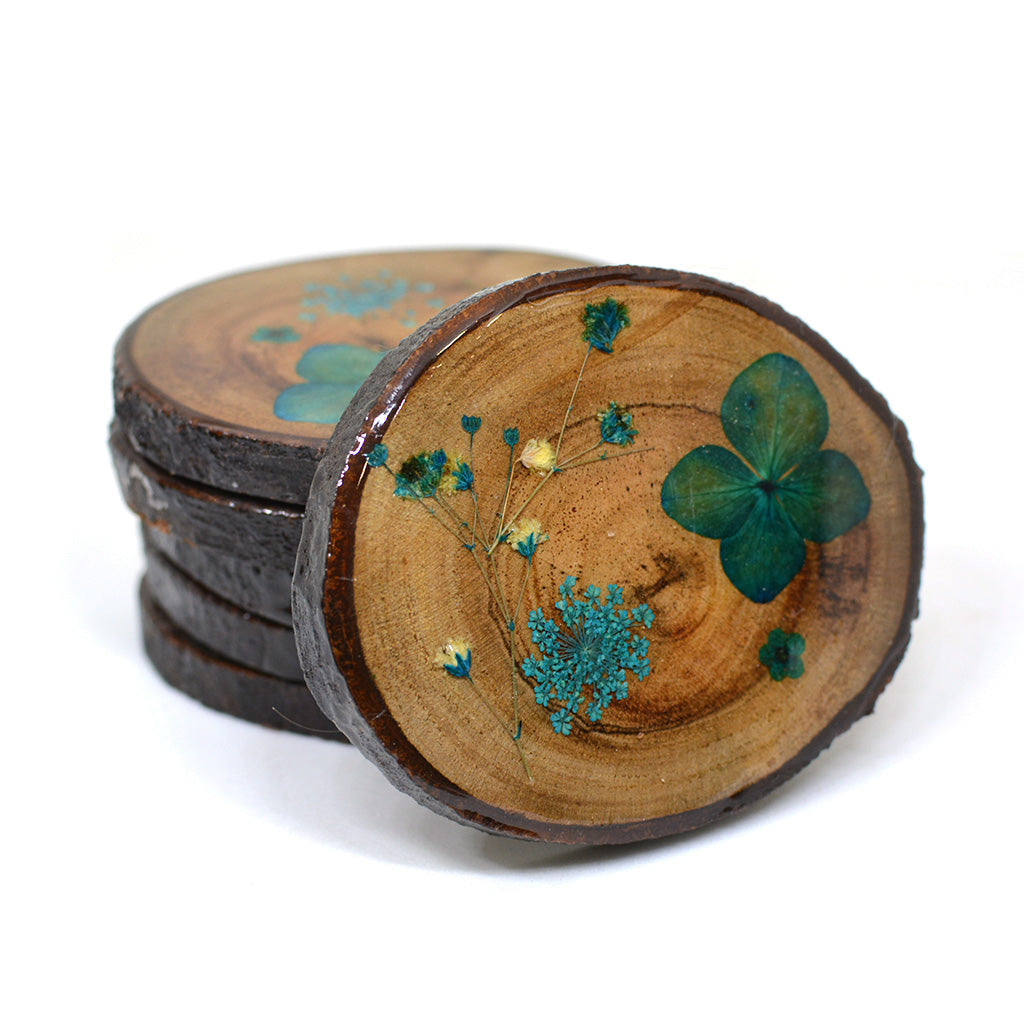 A Celestial Dazzle Dried Flower Coaster - myBageecha