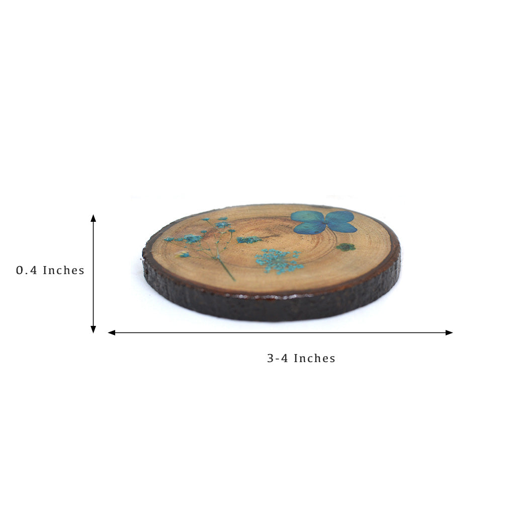 A Celestial Dazzle Dried Flower Coaster - myBageecha