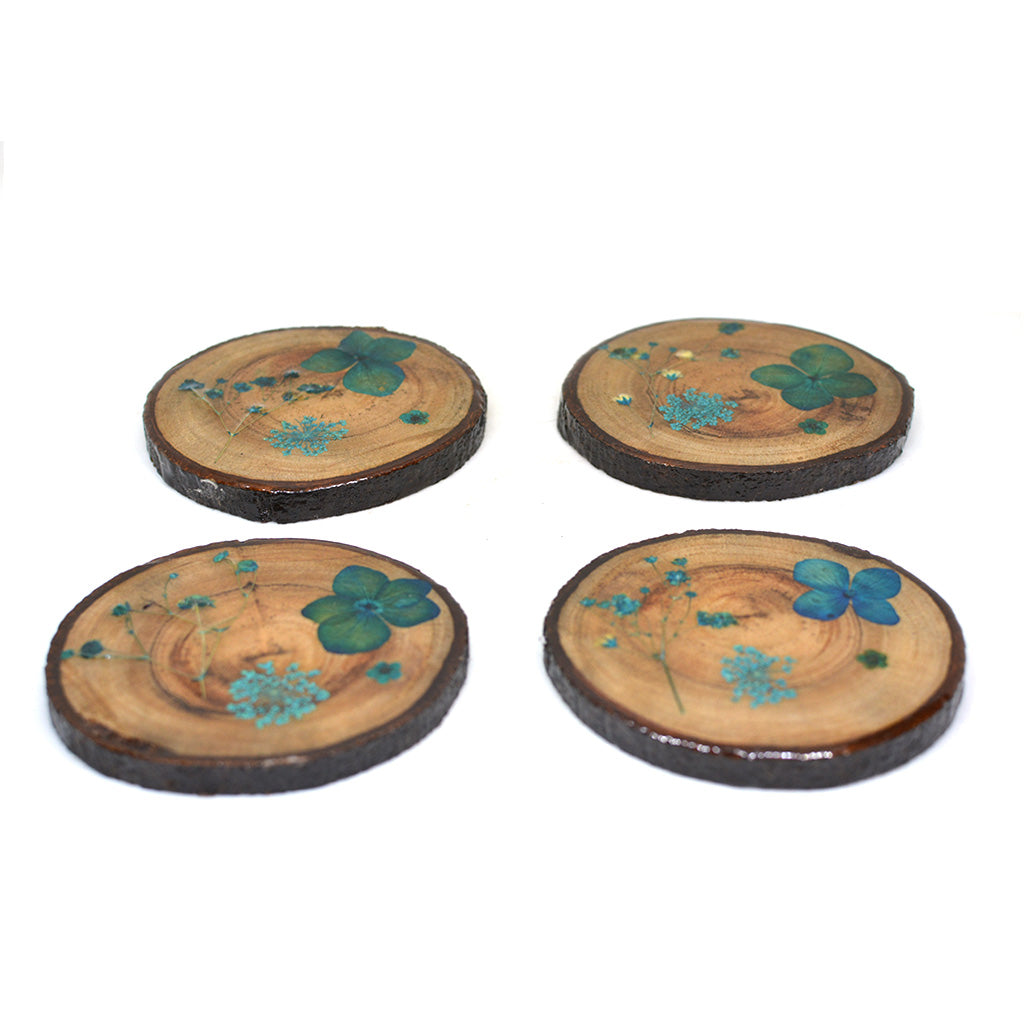 A Celestial Dazzle Dried Flower Coaster - myBageecha