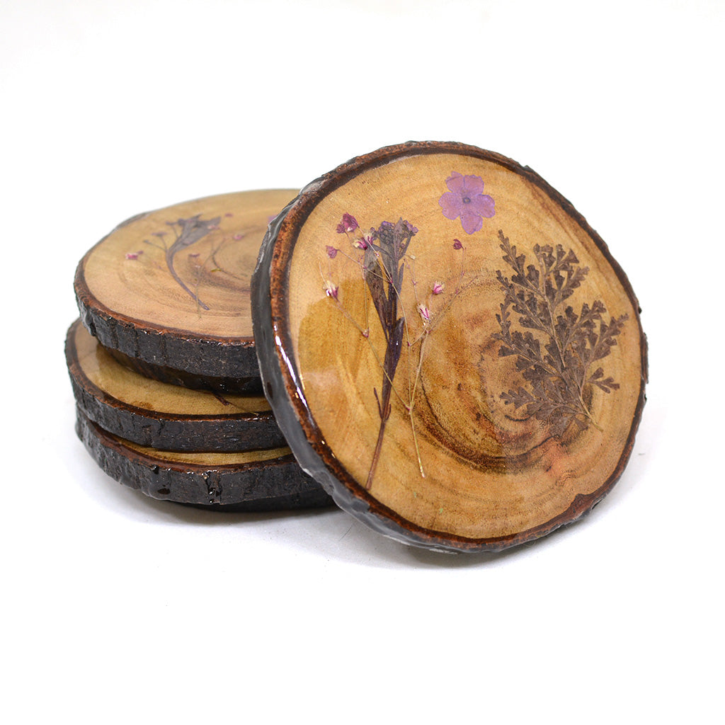 A Subtle Melody Dried Flower Coaster - myBageecha