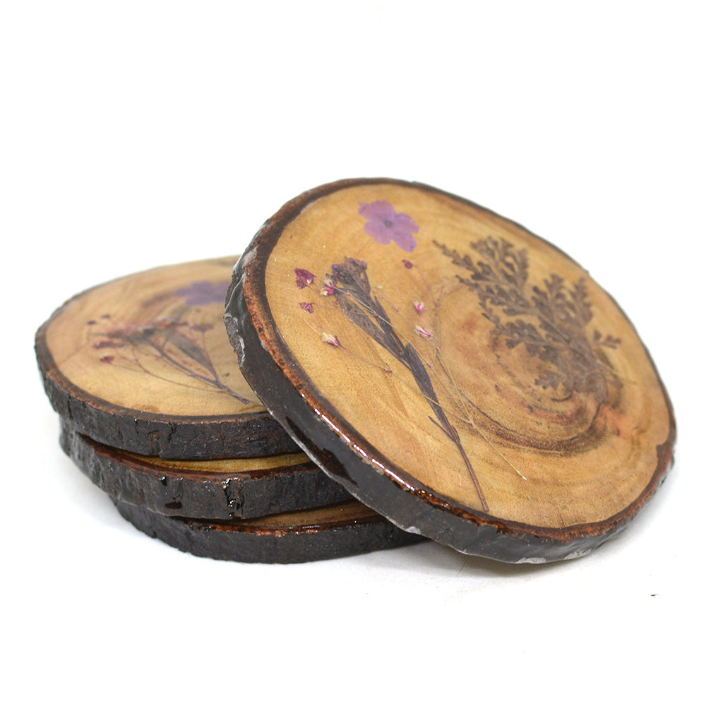 A Subtle Melody Dried Flower Coaster - myBageecha