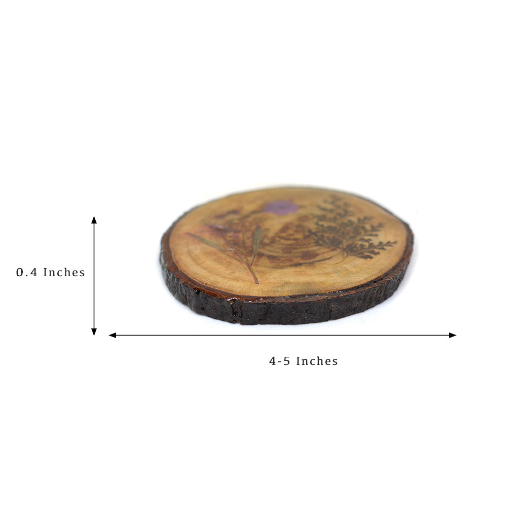 A Subtle Melody Dried Flower Coaster - myBageecha
