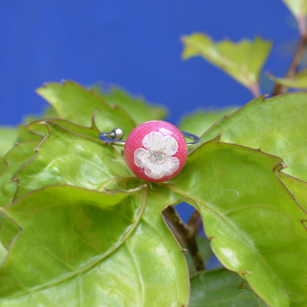 Aromatic Morganite Real Dried Flower Ring - myBageecha