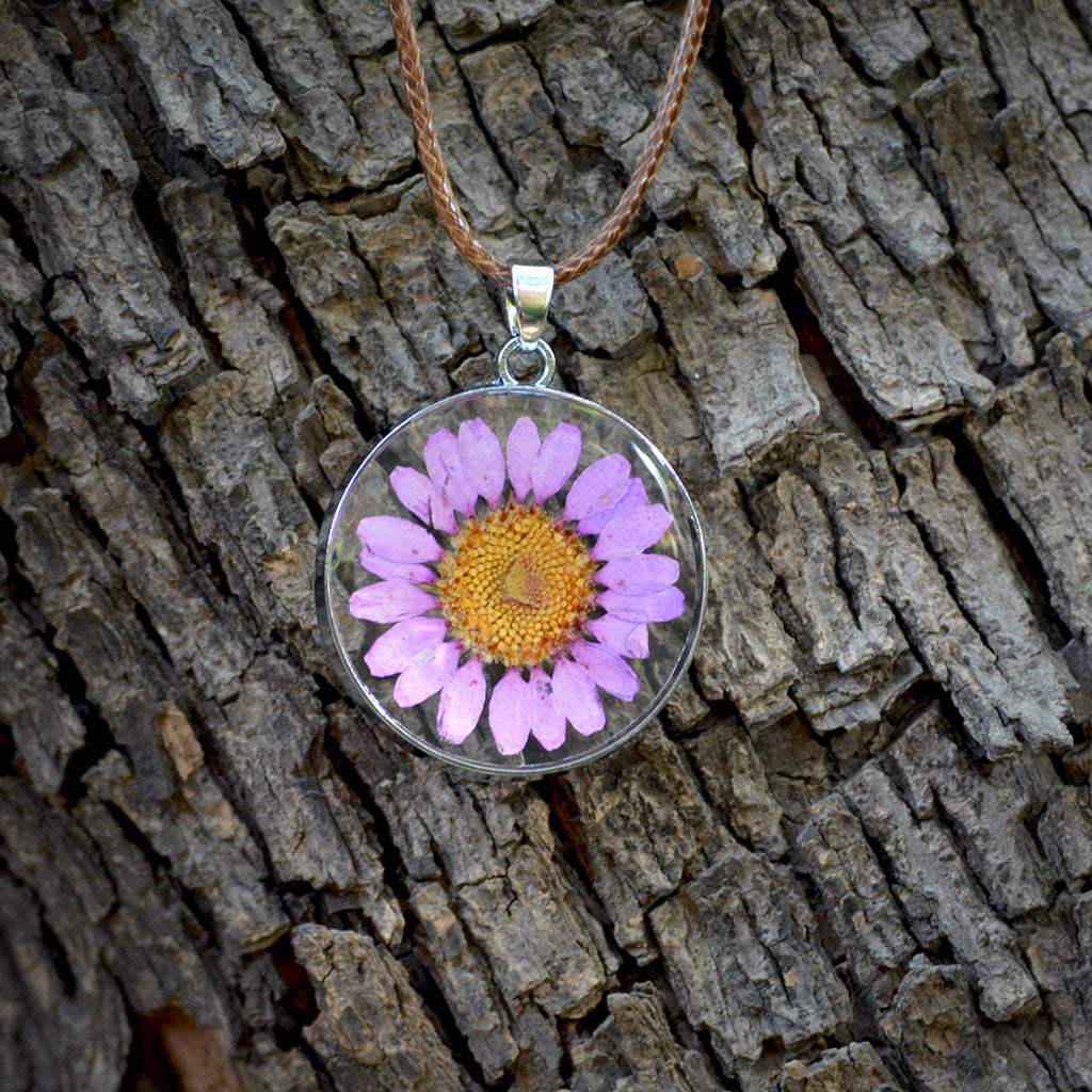 Amethyst Allure Real Dried Flower Necklace - myBageecha