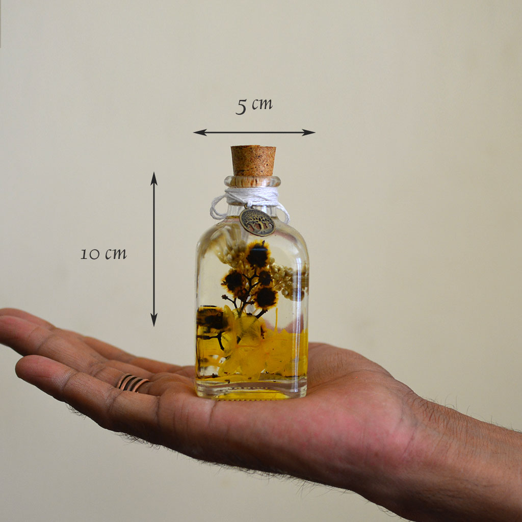 Blazing with Blooms Flower Tabletop shown in hand – bold and energetic décor piece.