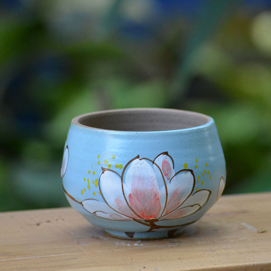 Blossoming in Blue Ceramic Pot - myBageecha