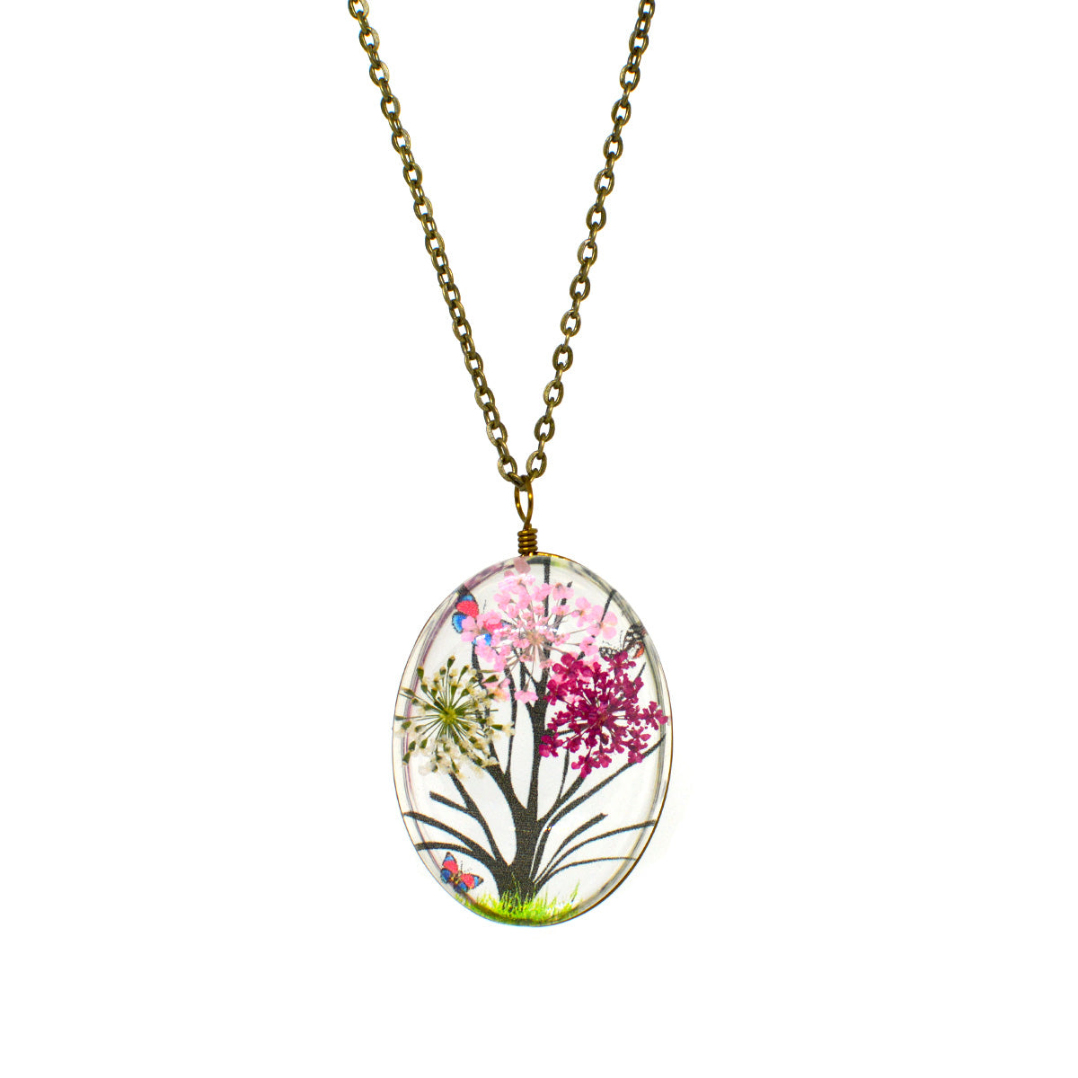 Blushing Meadows Real Dried Flower Necklace - myBageecha