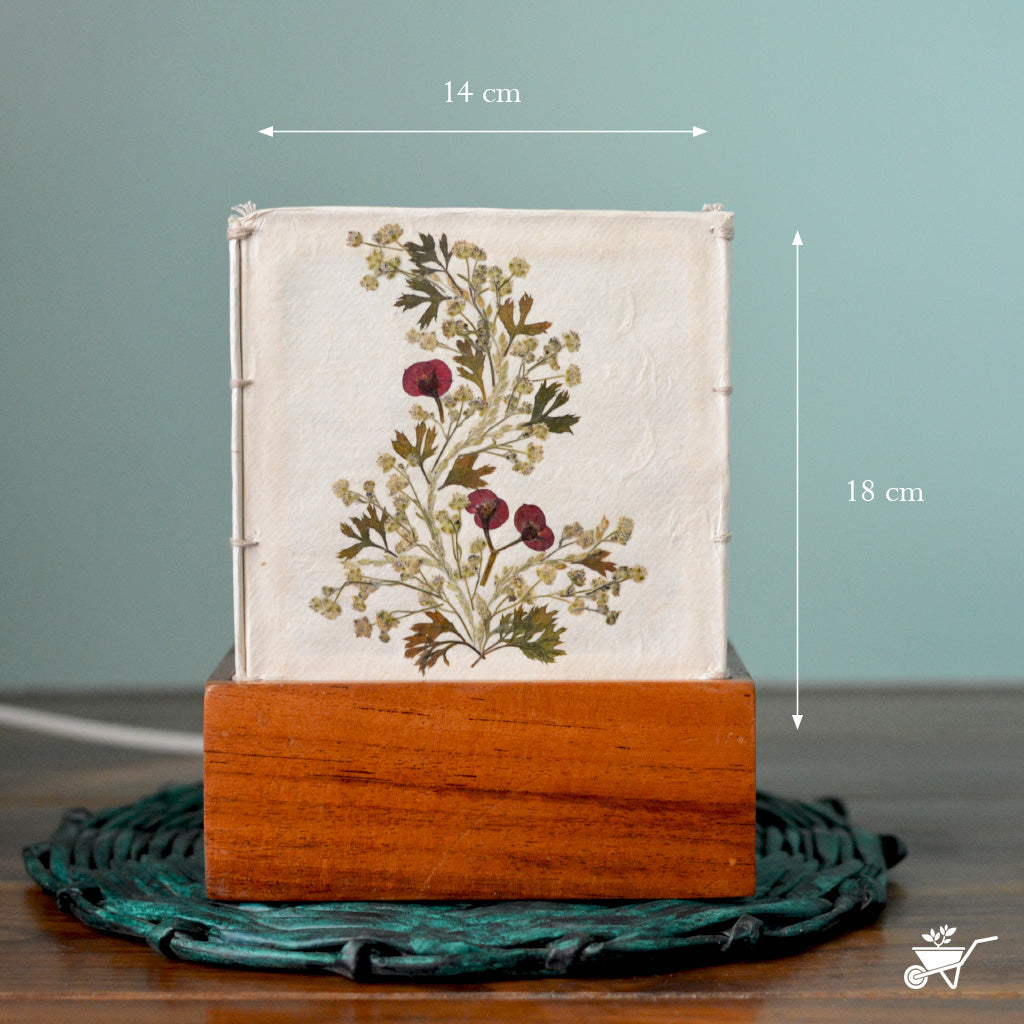 Botanical Motif Pressed Flower Lampshade - myBageecha