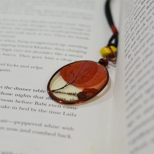 Flurry of Bougainvillea Necklace Diary Bookmark Combo - myBageecha
