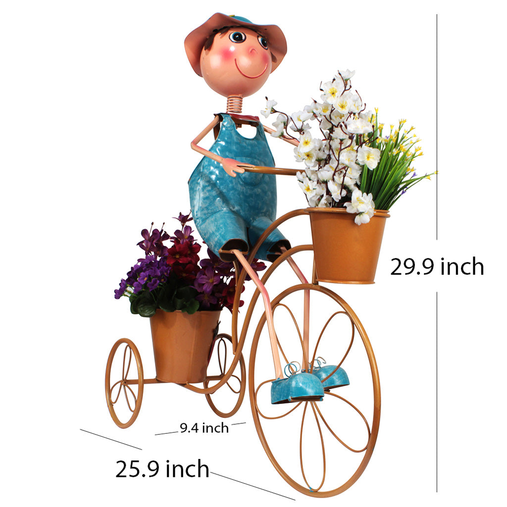 Boy on Bicycle With 2 Pots - myBageecha