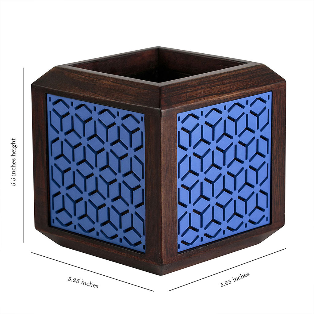 QUBO Boxy Handmade Wooden Indoor Planter Pot - myBageecha