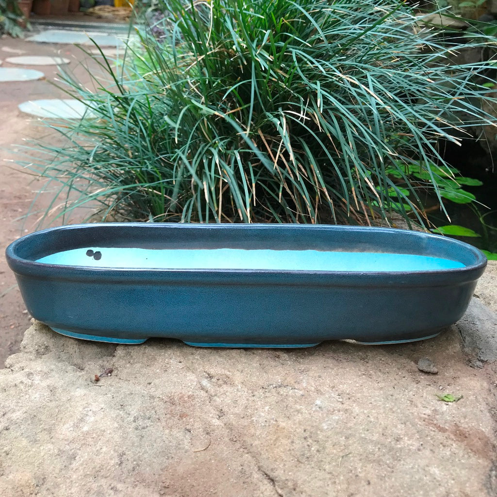 Chiselled Bonsai Ceramic Tray – Pacific Blue – myBageecha
