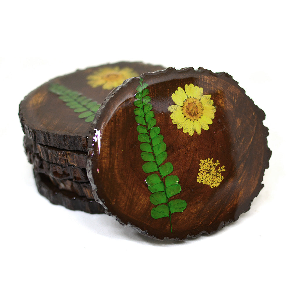 Conflicting Dingle Dried Flower Coaster - myBageecha