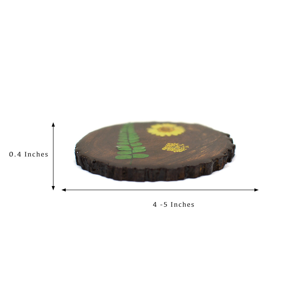 Conflicting Dingle Dried Flower Coaster - myBageecha