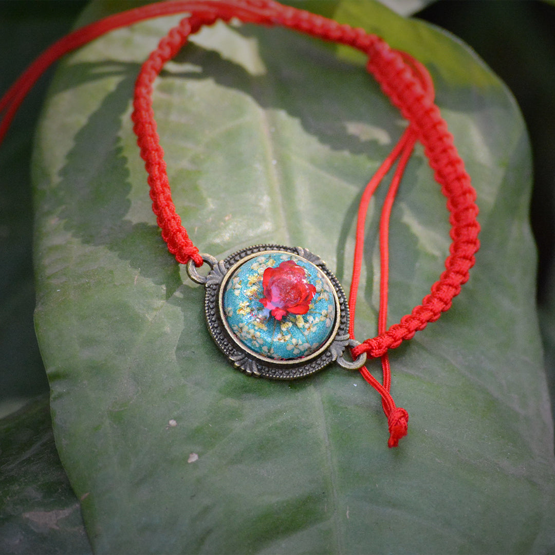 Cordial Cerise Real Dried Flower Bracelet - myBageecha