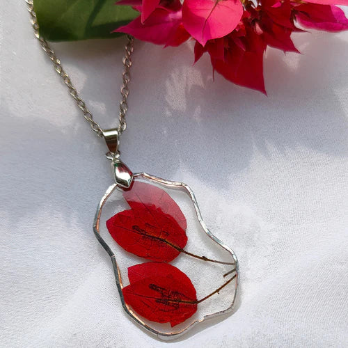 Flurry of Bougainvillea Necklace Diary Bookmark Combo - myBageecha